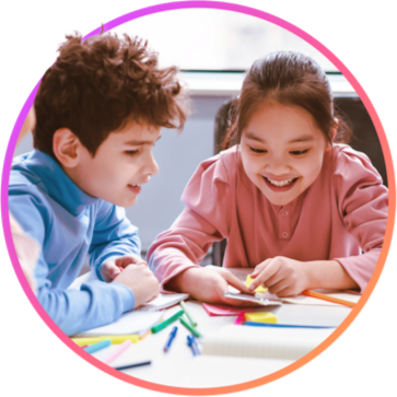 kids Smiling and Playing with Toys