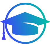 A graduation cap illustration representing Custom Solutions for Higher Education.